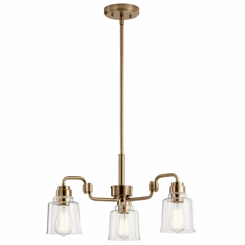 Kichler Aivian 3-LT 1-Tier Chandelier - Weathered Brass - 52397WBR