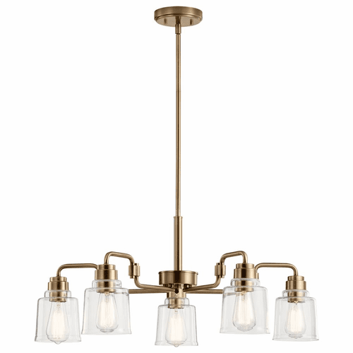 Kichler Aivian 5-LT 1-Tier Chandelier - Weathered Brass - 52398WBR