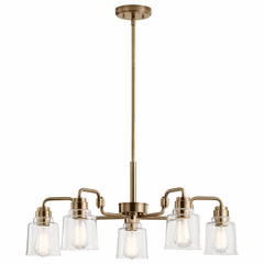 Kichler Aivian 5-LT 1-Tier Chandelier - Weathered Brass - 52398WBR