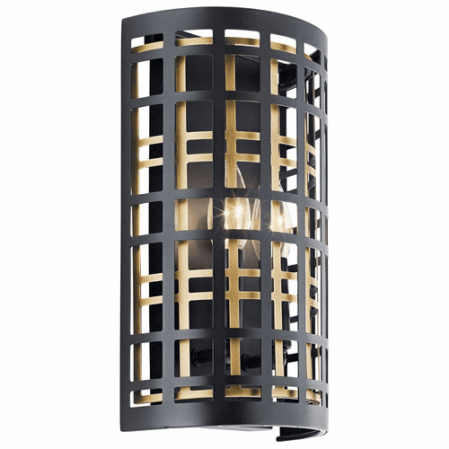 Kichler Aldergate 2-LT Wall Sconce - Black - 44079BK