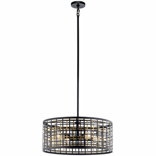Kichler Aldergate 4-LT Chandelier - Black - 44076BK