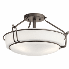 Kichler Alkire 3-LT Semi Flush - Olde Bronze - 44085OZ