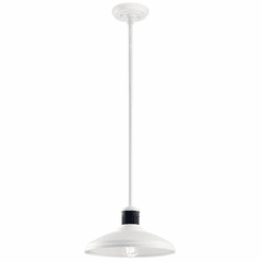 Kichler Allenbury 1-LT Outdoor Pendant/Semi Flush - White - 49982WH Kichler Allenbury 1-LT Outdoor Pendant/Semi Flush - White - 49982WH