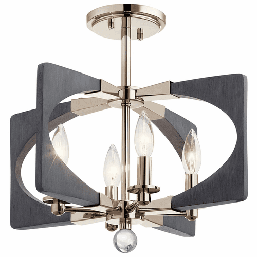 Kichler Alscar 4-LT Semi Flush - Driftwood Grey - 44363DWG