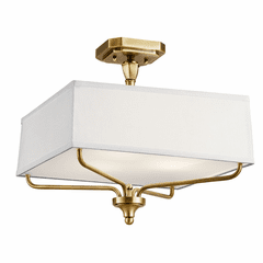 Kichler Arlo 3-LT Semi Flush - Brass - 43309NBR