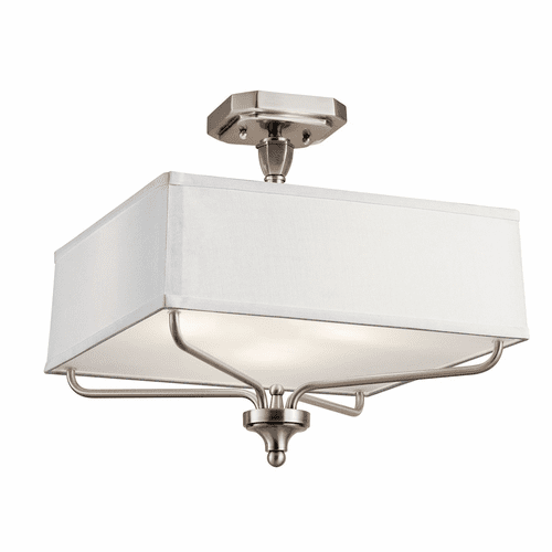 Kichler Arlo 3-LT Semi Flush - Classic Pewter - 43309CLP