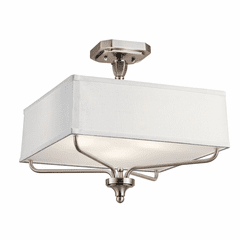 Kichler Arlo 3-LT Semi Flush - Classic Pewter - 43309CLP