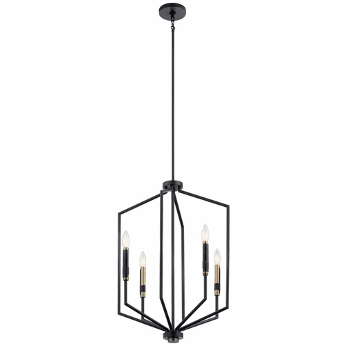 Kichler Armand 4-LT Large Foyer Pendant - Black - 52351BK