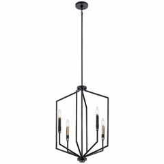 Kichler Armand 4-LT Large Foyer Pendant - Black - 52351BK