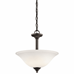 Kichler Armida 2-LT Convertible Pendant with LED Bulbs - Olde Bronze - 3694OZWL18