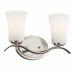 Kichler Armida 2-LT Vanity Light - Brushed Nickel - 45375NI Kichler Armida 2-LT Vanity Light - Brushed Nickel - 45375NI