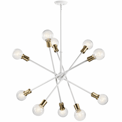 Kichler Armstrong 1 Tier 10-LT Chandelier - White - 43119WH