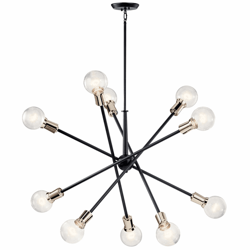 Kichler Armstrong 10-LT Chandelier - Black - 43119BK