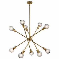 Kichler Armstrong 10-LT Chandelier - Brass - 43119NBR
