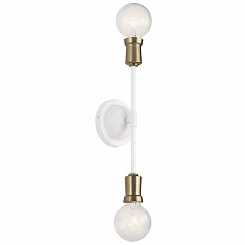 Kichler Armstrong 2-LT Wall Sconce - White - 43195WH