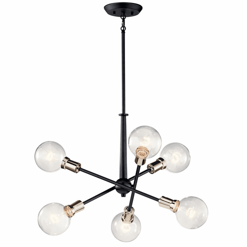 Kichler Armstrong 6-LT Chandelier - Black - 43095BK