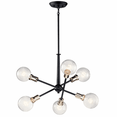 Kichler Armstrong 6-LT Chandelier - Black - 43095BK
