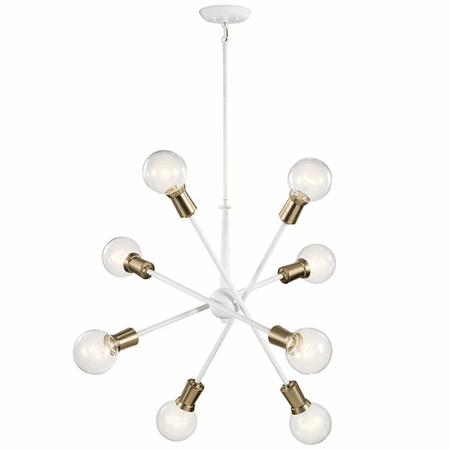 Kichler Armstrong 8-LT 1 Tier Chandelier - White - 43118WH