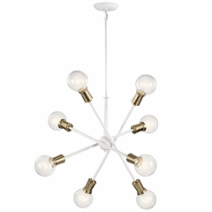 Kichler Armstrong 8-LT 1 Tier Chandelier - White - 43118WH