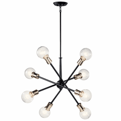 Kichler Armstrong 8-LT Chandelier - Black - 43118BK