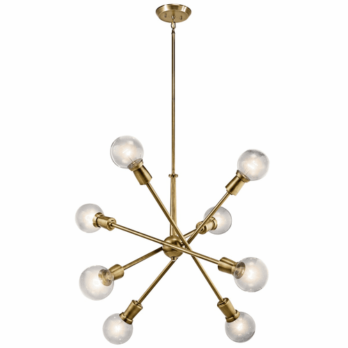 Kichler Armstrong 8-LT Chandelier - Brass - 43118NBR