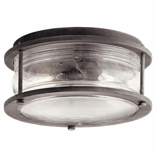 Kichler Ashland Bay 2-LT Flush Mount - Weathered Zinc - 49669WZC