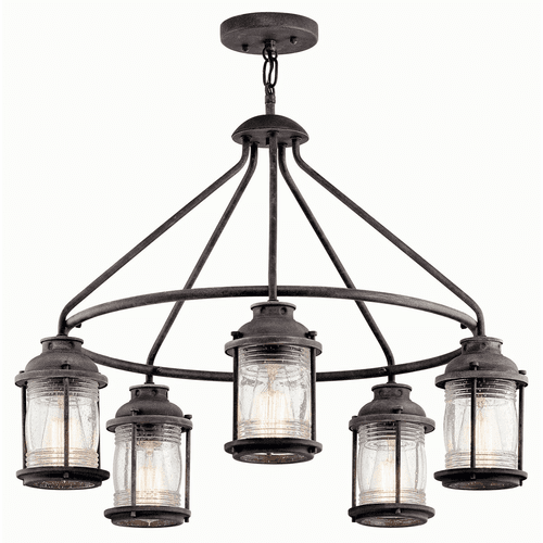 Kichler Ashland Bay 5-LT Chandelier - Weathered Zinc - 49667WZC