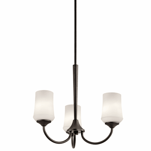 Kichler Aubrey 3-LT Chandelier with LED Bulbs - Olde Bronze - 43664OZL18