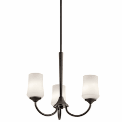 Kichler Aubrey 3-LT Chandelier with LED Bulbs - Olde Bronze - 43664OZL18