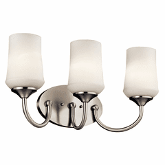 Kichler Aubrey 3-LT Vanity Light with LED Bulb - Brushed Nickel - 45570NIL18