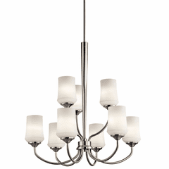 Kichler Aubrey 9-LT Chandelier - Brushed Nickel - 43666NI