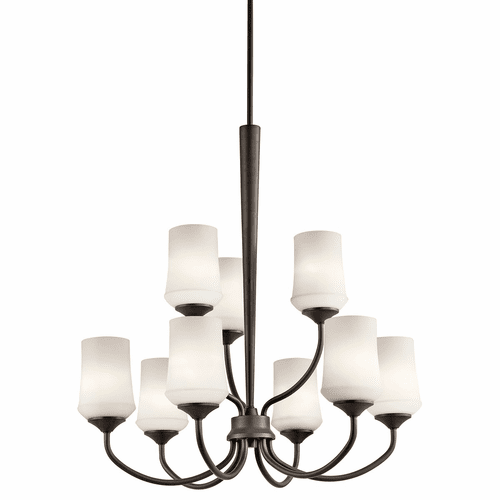 Kichler Aubrey 9-LT Chandelier with LED Bulbs - Olde Bronze - 43666OZL18