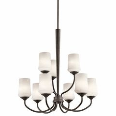 Kichler Aubrey 9-LT Chandelier with LED Bulbs - Olde Bronze - 43666OZL18