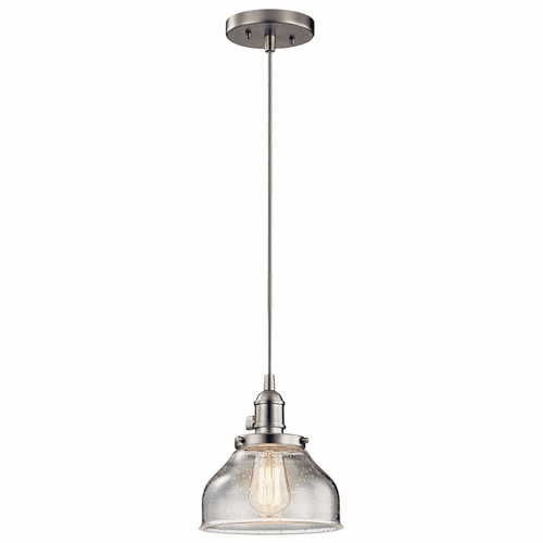 Kichler Avery 1-LT Bell Mini Pendant - Brushed Nickel - 43850NI