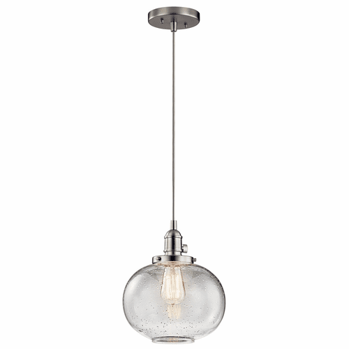 Kichler Avery 9.75" 1-LT Mini Pendant - Brushed Nickel - 43852NI