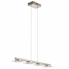Kichler Azenda LED 4-LT Linear Pendant - Brushed Nickel - 83945 Kichler Azenda LED 4-LT Linear Pendant - Brushed Nickel - 83945