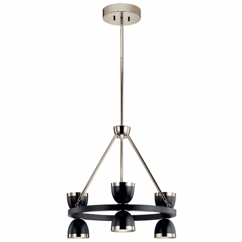 Kichler Baland 6-LT LED 1-Tier Chandelier - Black - 52417BKLED