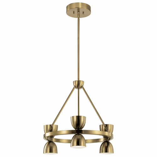 Kichler Baland 6-LT LED 1-Tier Chandelier - Brushed Natural Brass - 52417BNBLED