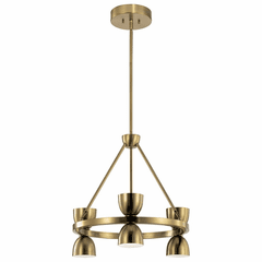 Kichler Baland 6-LT LED 1-Tier Chandelier - Brushed Natural Brass - 52417BNBLED