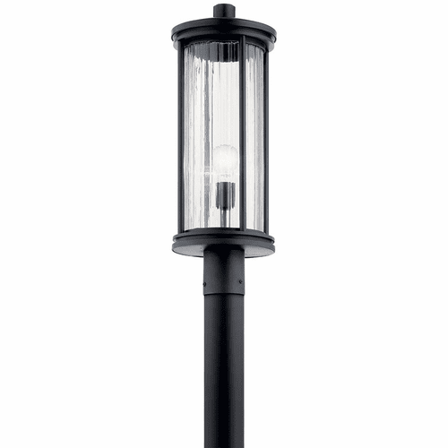 Kichler Barras 1-LT Outdoor Post Mount - Black - 59025BK