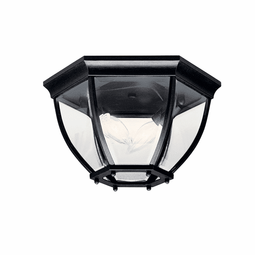 Kichler Barrie 2-LT Flush Mount - Black - 9886BK