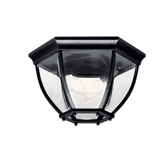 Kichler Barrie 2-LT Flush Mount - Black - 9886BK