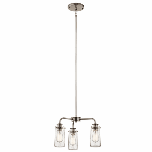 Kichler Braelyn 3-LT Convertible Chandelier - Classic Pewter - 43057CLP