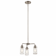 Kichler Braelyn 3-LT Convertible Chandelier - Classic Pewter - 43057CLP