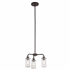 Kichler Braelyn 3-LT Convertible Chandelier - Olde Bronze - 43057OZ