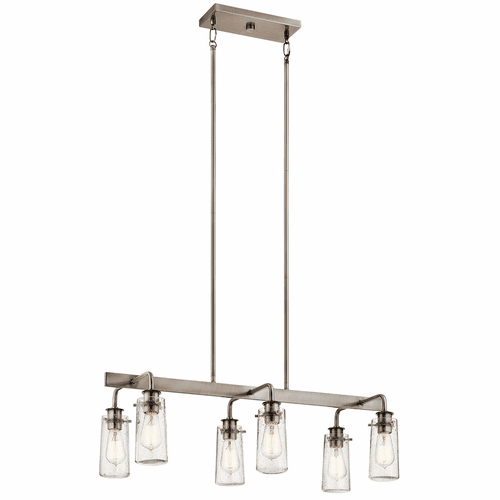Kichler Braelyn 6-LT Linear Chandelier - Classic Pewter - 43059CLP