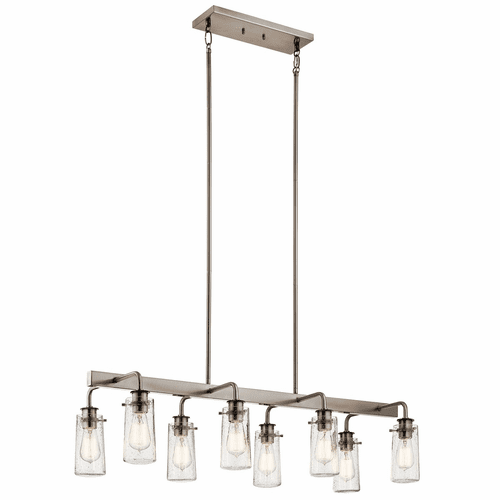 Kichler Braelyn 8-LT Linear Chandelier - Classic Pewter - 43457CLP