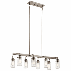 Kichler Braelyn 8-LT Linear Chandelier - Classic Pewter - 43457CLP Kichler Braelyn 8-LT Linear Chandelier - Classic Pewter - 43457CLP