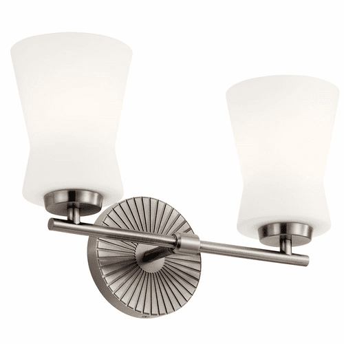 Kichler Brianne 2-LT Bath Vanity Light - Classic Pewter - 55116CLP