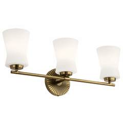 Kichler Brianne 3-LT Bath Vanity Light - Brushed Natural Brass - 55117BNB